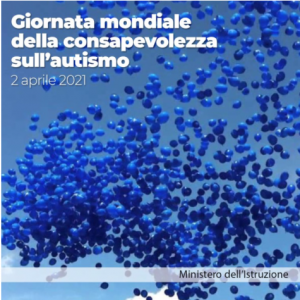 palloncini blu in cielo . giornata mondiale della consapevolezza sull'autismo