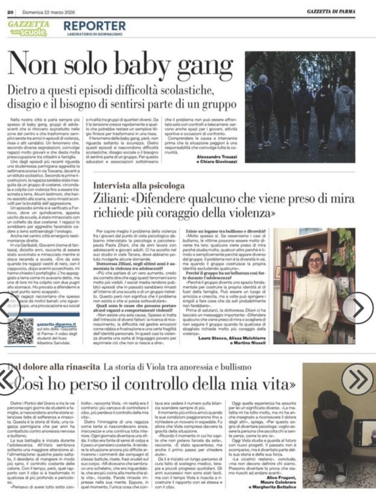 articolo pubblicato sulla Gazzetta