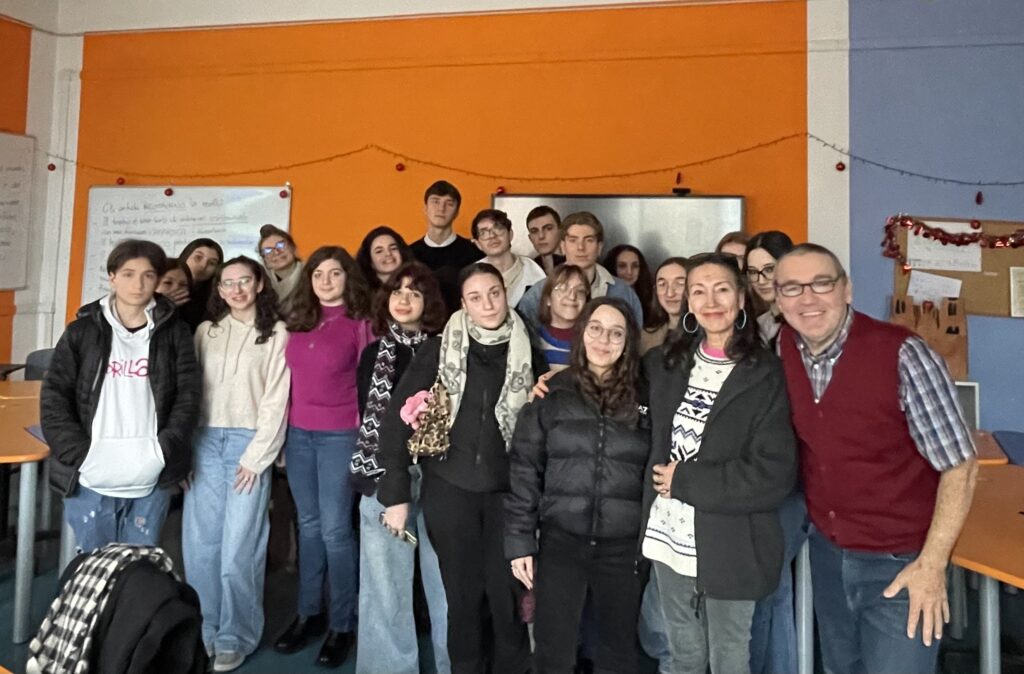 L’incontro con Paola Ferrari (sulla destra)